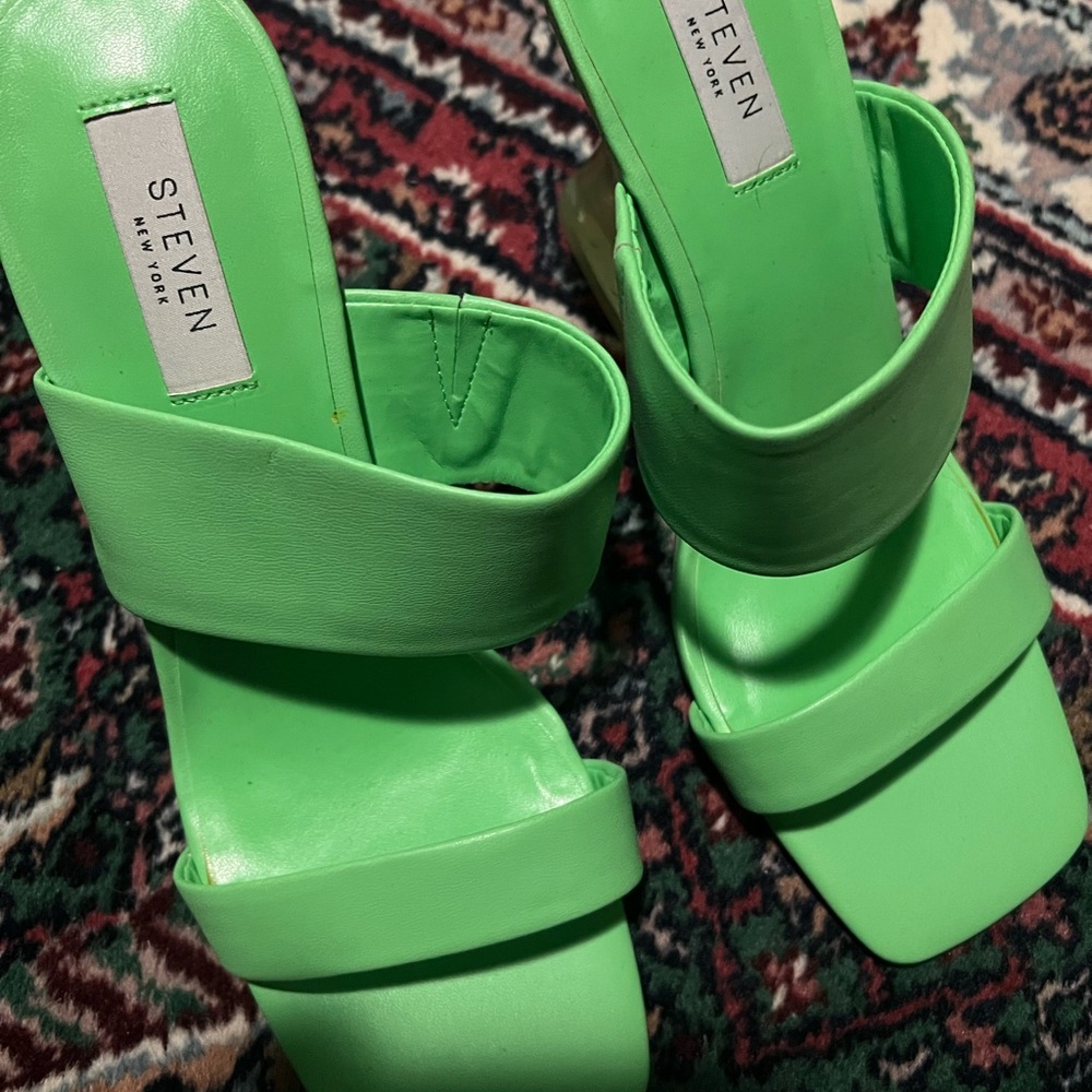 New Neon green Steven New York Sandals high heels